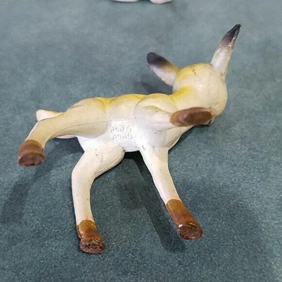 Vintage Christmas Lot - 3 deer (HK), 2 trees, tinsel ball ornament (W. Germany) - Picture 10 of 12